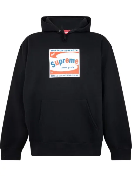 Hanorac cu glugă Supreme cu imagine negru