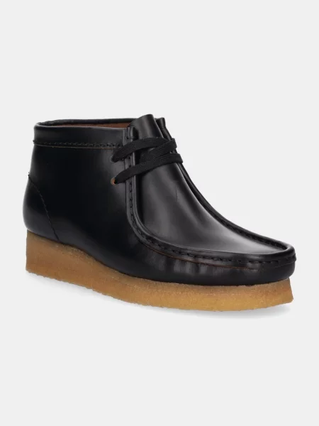 Кожаные ботинки Clarks Originals черные