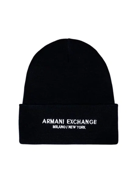 Czapka Armani Exchange z nadrukiem niebieska