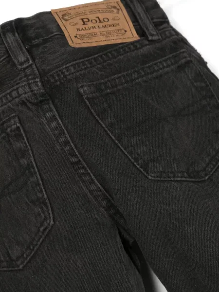 Jeansy straight leg dziecięce Polo Ralph Lauren czarne
