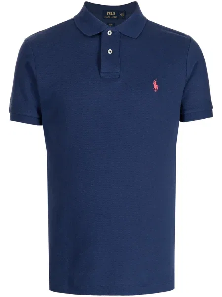 Тениска Polo Ralph Lauren с принт синьо