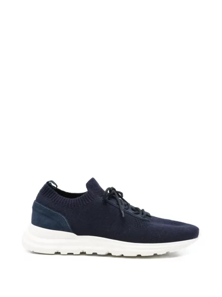 Sneakerși Eleventy cu șireturi din dantelă albastru