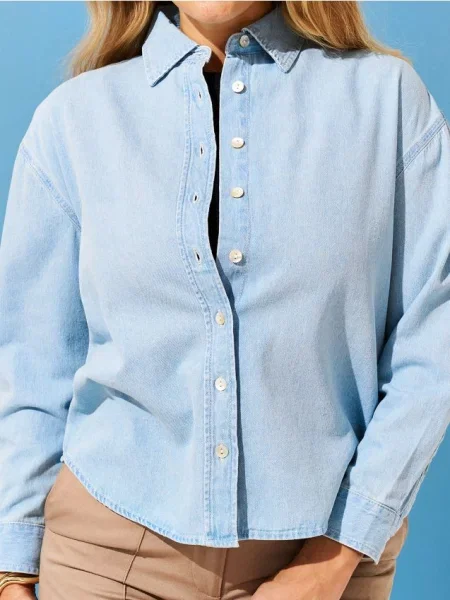 Джинсова сорочка синій