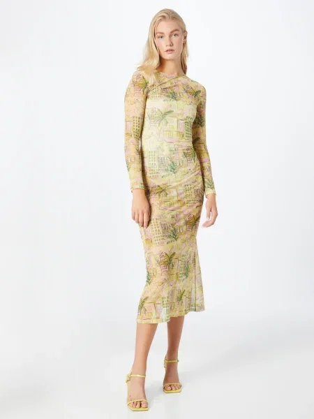 Nasty Gal Haljina limun roza zelena