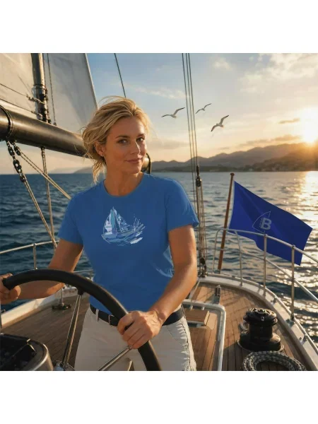 Koszulka żeglarska BEAT Sailin in Motion granatowa