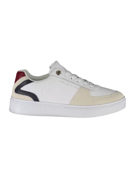 Wielobarwność trampki Tommy Hilfiger skórzane białe