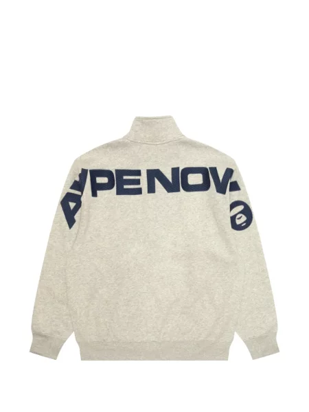 Hanorac cu fermoar Aape By A Bathing Ape cu aplicații alb