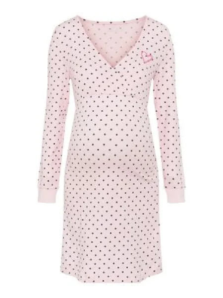 VIVANCE Spalna srajca Dreams roza / svetlo roza črna