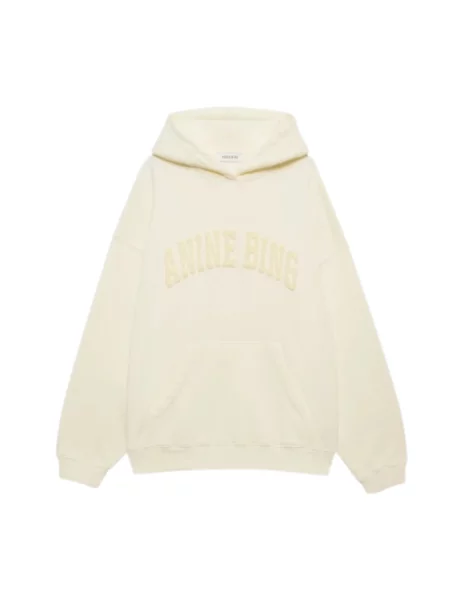 Bluza z kapturem Anine Bing beżowa
