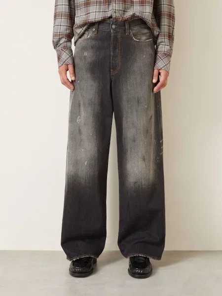 Acne Studios Džíny Regular Fit black černé