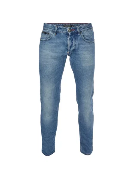 Blugi drepți Philipp Plein albastru