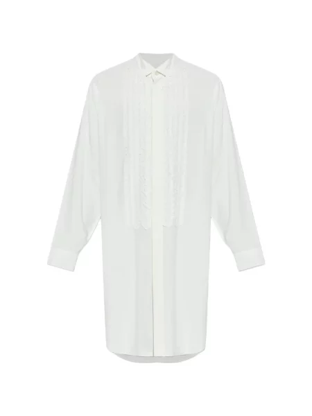 Риза Homme Plissé Issey Miyake с волани бяло