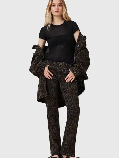 Дънки AllSaints HALDAN кафяво