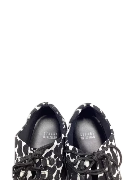 Vászon sneaker Stuart Weitzman nyomtatás fekete