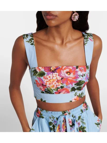 Top Dolce&gabbana cu model floral albastru