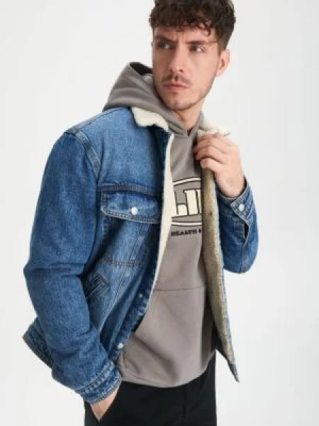 Sinsay Džínová bunda modrá