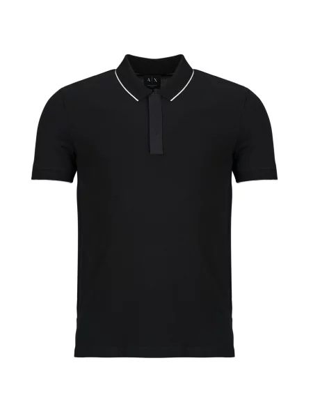 Polo majica Armani Exchange s kratkimi rokavi črna
