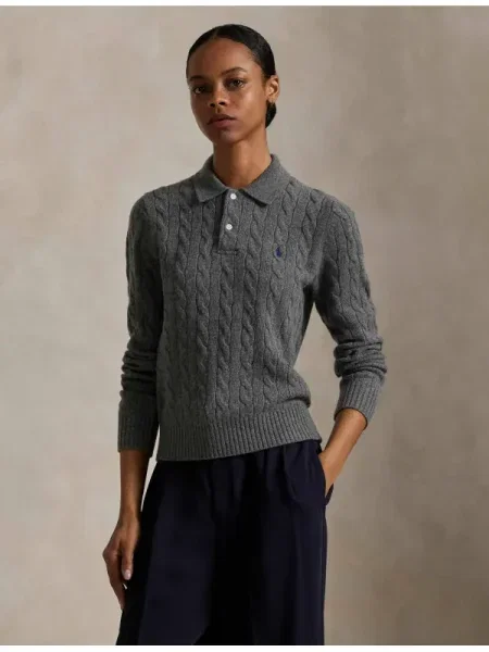 POLO RALPH LAUREN De lână pulover cu adaos de cașmir gri