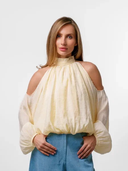Блуза Emmelie Delage FOLD текстиль жовтий