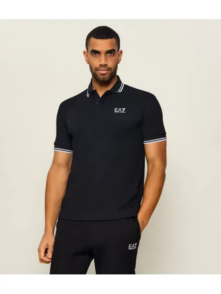 Tricou polo Ea7 negru