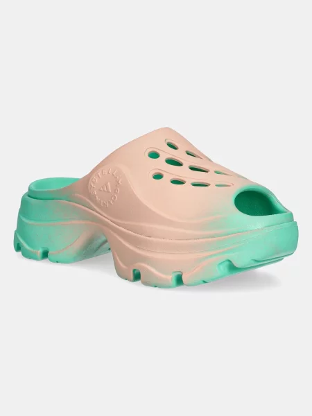 Adidas by Stella McCartney papuci Clog femei cu platforma verde