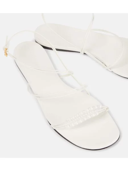 Sandale Khaite din piele alb