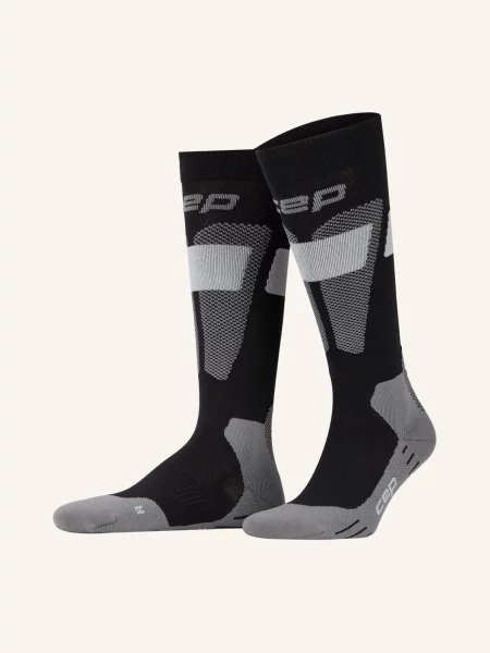 Cep Lyžařské Ponožky Ski Merino Tall / šedá černá