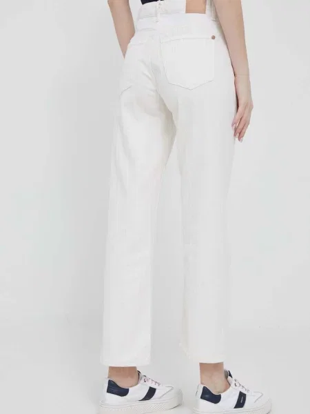 Džíny Pepe Jeans Celyn Stripe high waist béžové
