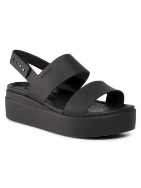 Crocs Sandály Brooklyn Low Wedge W černá