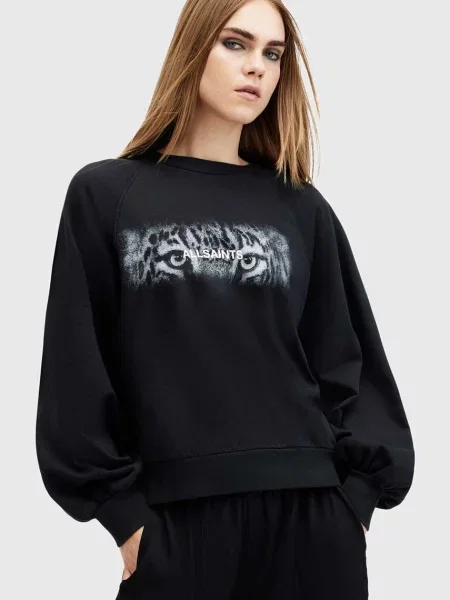 Суитчър Allsaints с принт черно