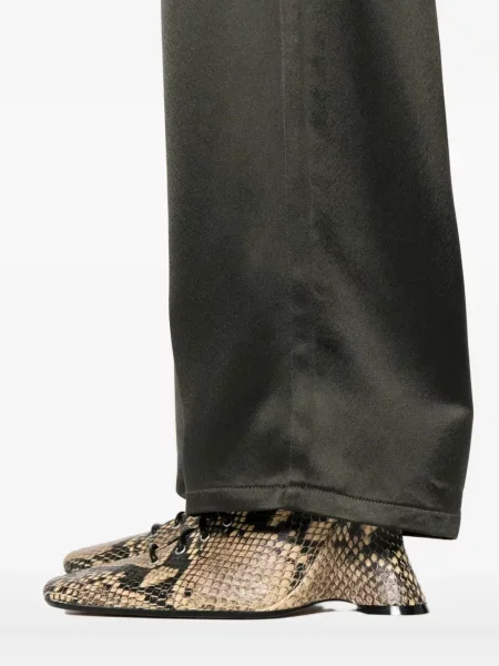 Pantaloni Nanushka cu 5 buzunare verde