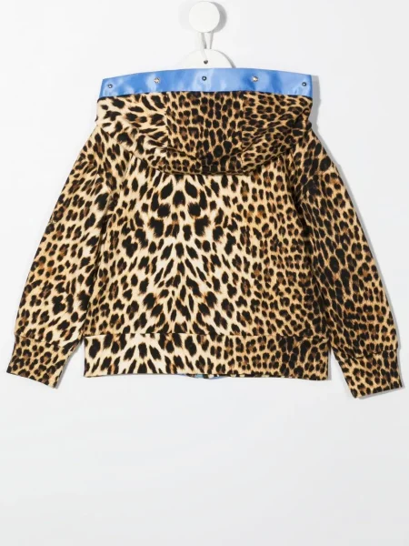 Bluza z kapturem dziecięca Roberto Cavalli brązowa