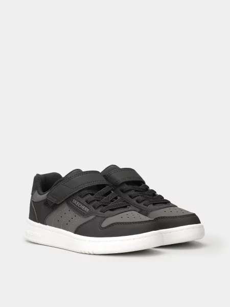 Дитячі Кеди низькі Skechers QUICK STREET штучна шкіра чорний