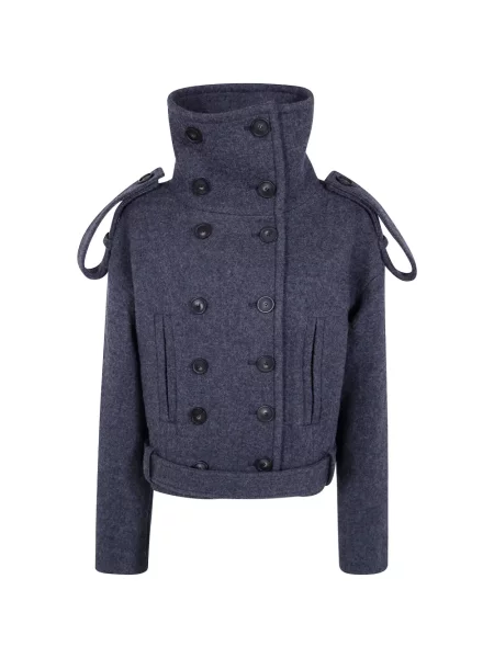Palton 7 For All Mankind cu două rânduri de nasturi gri