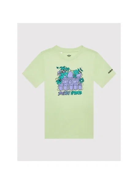 Adidas Póló Graphic Stoked Beach Regular Fit sárga