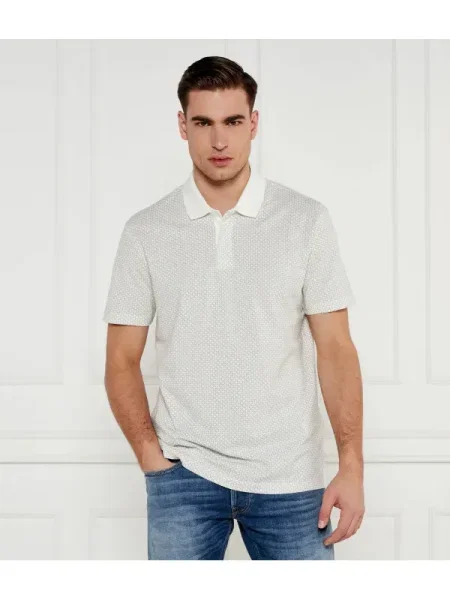 Tricou polo Armani Exchange alb