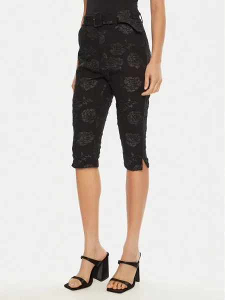 ROTATE Spodnie capri Skinny Fit czarny