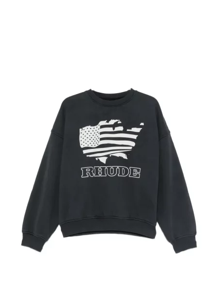 Pulover Rhude cu imagine negru