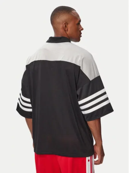 Adidas Majica Adicolor oversize Football Jersey Črna Oversize bela