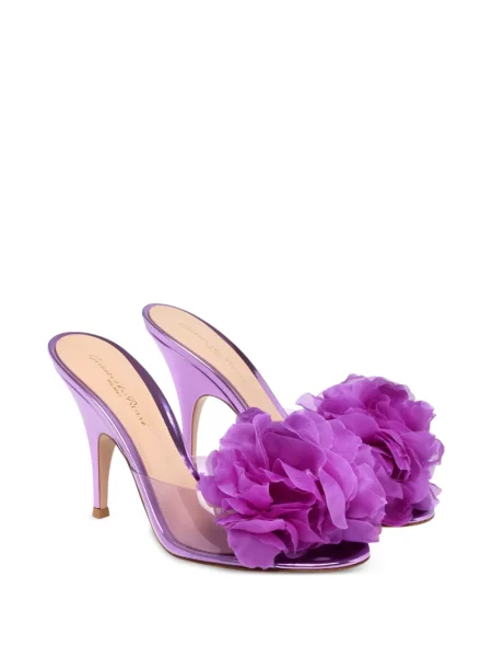 Sandale Gianvito Rossi cu model floral violet