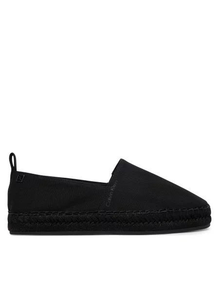 Espadrile Calvin Klein Oblique Espadrille Canvas negru