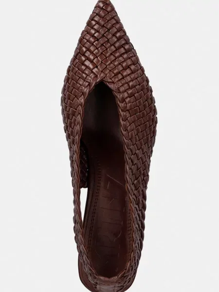 Кожаные туфли Souliers Martinez на шпильке