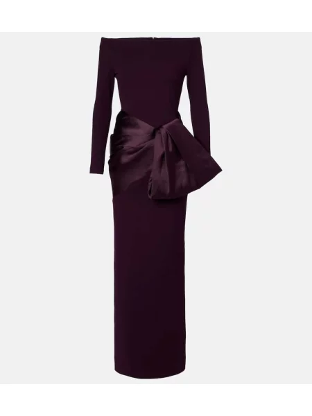Rochie Solace London cu funde bordo