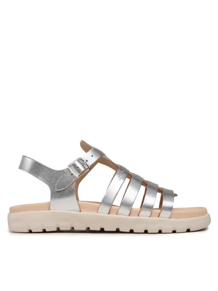 Geox Sandali J Sandal Soleima Gir D srebrna
