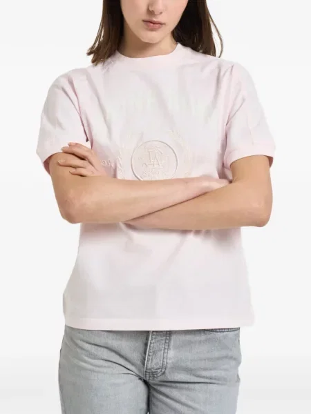 Tricou Anine Bing cu broderie roz
