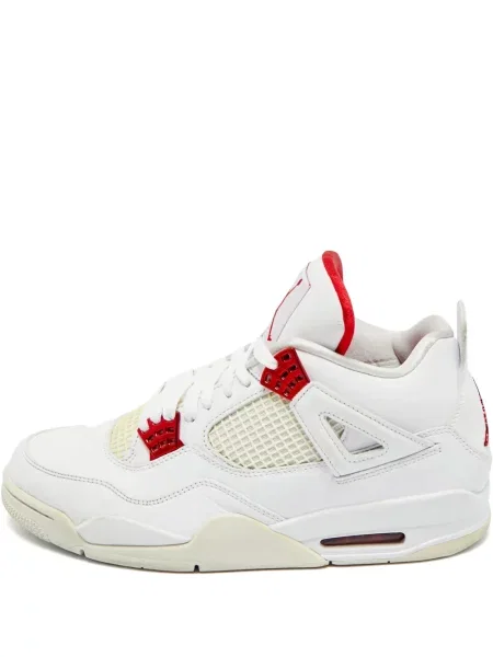 Sneakerși Jordan Air Jordan 4 cu șireturi din piele alb