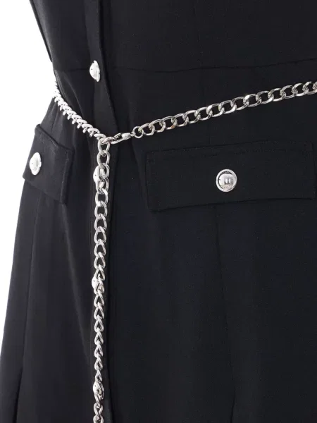 Rochie mini Michael Michael Kors tricotate de costum cu glugă negru