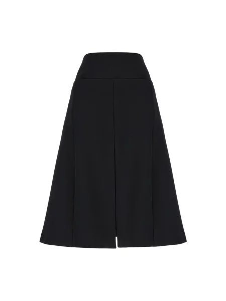 Spódnica Alaïa wełniana z rozcieciem czarna