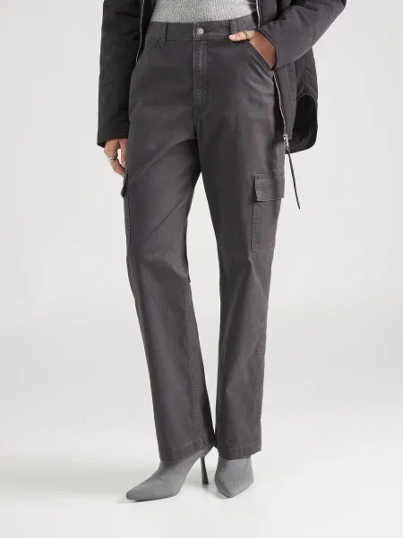 HOLLISTER Cargo nadrágok PHANTOM fekete farmer