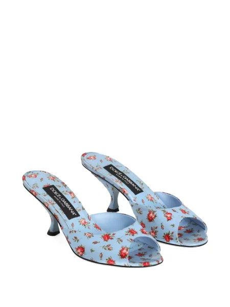 Sandale Dolce & Gabbana din satin albastru